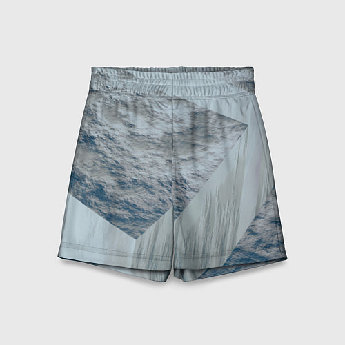 Детские шорты Серая стена и блоки / 3D-принт – фото 1