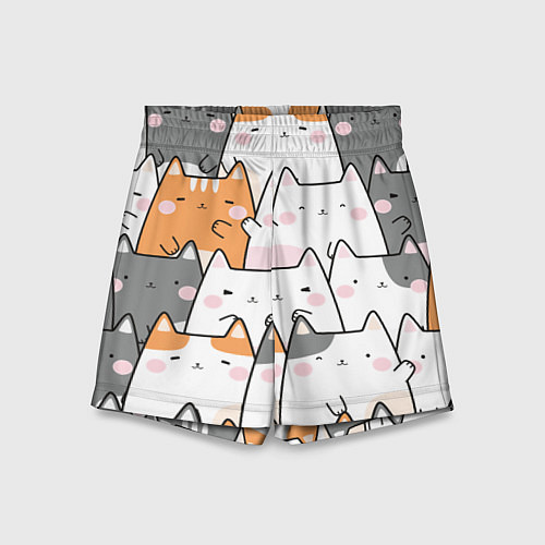 Детские шорты Семья котиков / 3D-принт – фото 1