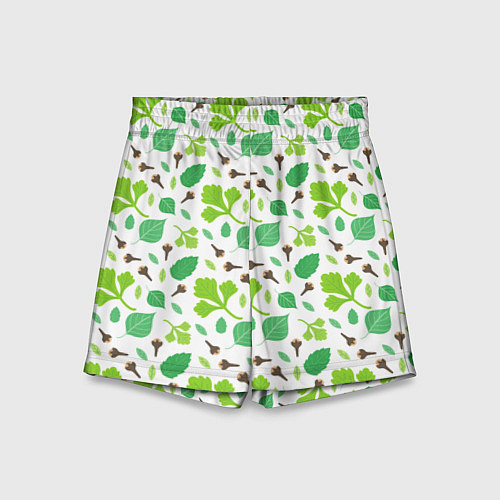 Детские шорты Green plants / 3D-принт – фото 1