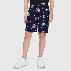 Шорты детские Лапки животных, цвет: 3D-принт — фото 2