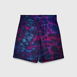 Шорты детские Неоновая лава, цвет: 3D-принт