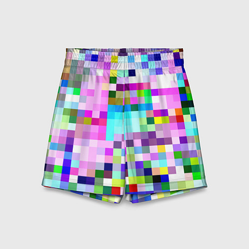 Детские шорты Пиксельная яркая абстракция / 3D-принт – фото 1