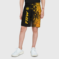 Шорты детские FAW - gold gradient: по-вертикали, цвет: 3D-принт — фото 2