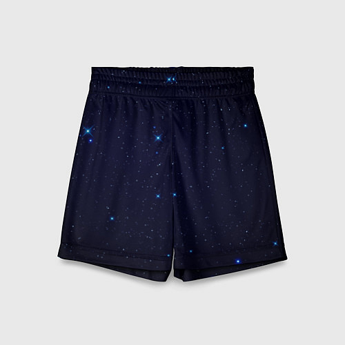 Детские шорты Тёмный космос и синие звёзды / 3D-принт – фото 1