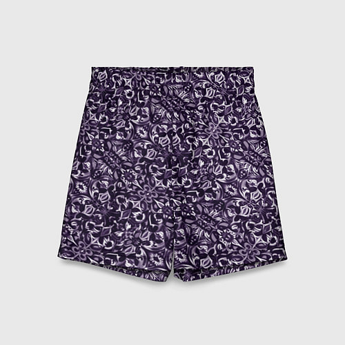Детские шорты Фиолетовый паттерн узоры / 3D-принт – фото 1