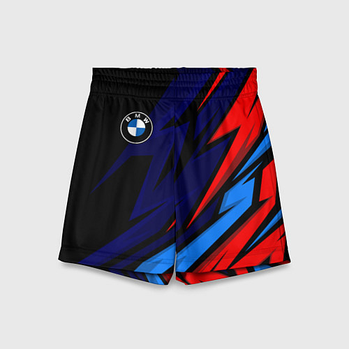Детские шорты BMW - m colors and black / 3D-принт – фото 1