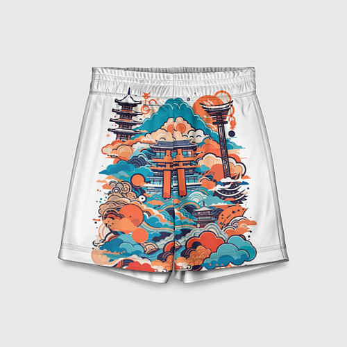 Детские шорты Ancient japan / 3D-принт – фото 1