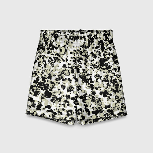 Детские шорты Паттерн чёрные пятна / 3D-принт – фото 1