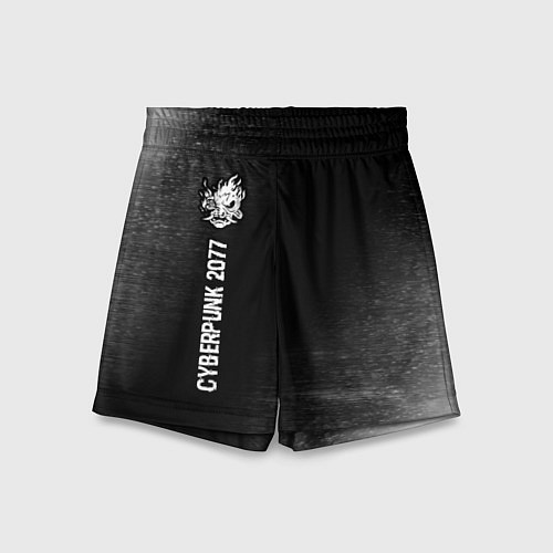 Детские шорты Cyberpunk 2077 glitch на темном фоне: по-вертикали / 3D-принт – фото 1