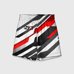 Детские шорты Mass effect - white uniform n7