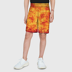 Шорты детские Осенний пожар, цвет: 3D-принт — фото 2