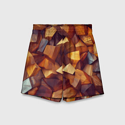 Шорты детские Паттерн камни и кристаллы, цвет: 3D-принт