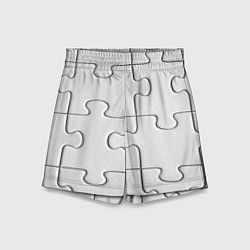 Шорты детские Детальки пазла, цвет: 3D-принт
