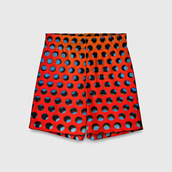 Шорты детские Перфорированная металлическая текстура, цвет: 3D-принт