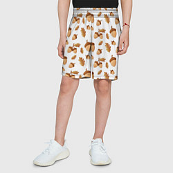Шорты детские Желуди и листья, цвет: 3D-принт — фото 2