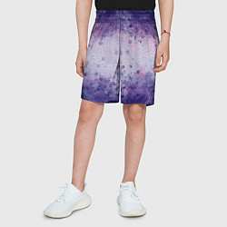 Шорты детские Абстракция - purple scales, цвет: 3D-принт — фото 2