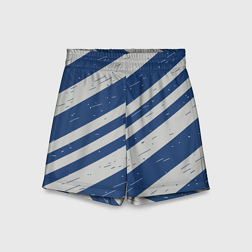 Детские шорты Сине-белый шик / 3D-принт – фото 1