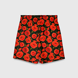 Детские шорты Полевые цветы маки