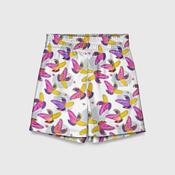 Шорты детские Разноцветный банан, цвет: 3D-принт