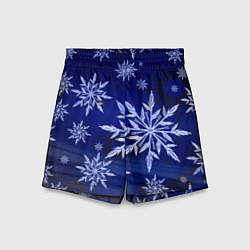 Шорты детские Зима и снежинки, цвет: 3D-принт