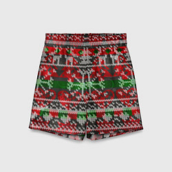 Шорты детские Вязанный орнамент узор, цвет: 3D-принт