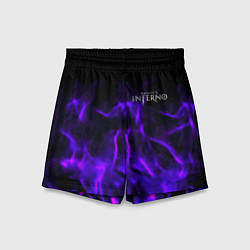 Шорты детские Dantes Inferno flame neon, цвет: 3D-принт
