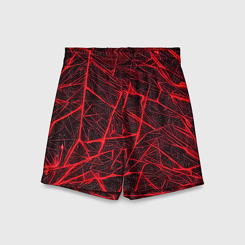 Детские шорты Красная паутина на чёрном фоне / 3D-принт – фото 1