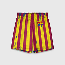 Шорты детские Полосатые цвета футбольного клуба Барселона, цвет: 3D-принт