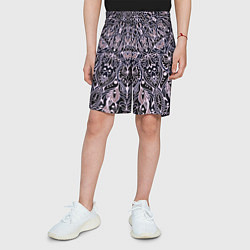 Шорты детские Мандала сине-розовый, цвет: 3D-принт — фото 2