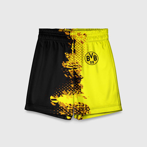 Детские шорты Borussia fc sport краски / 3D-принт – фото 1