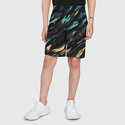 Шорты детские Акватический поток, цвет: 3D-принт — фото 2