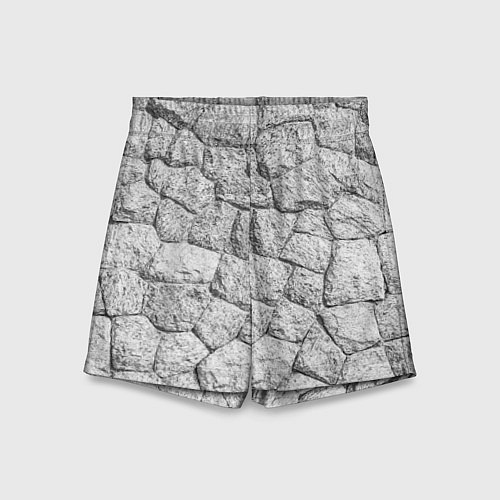 Детские шорты Каменная стена текстура / 3D-принт – фото 1