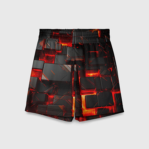 Детские шорты Неоновые квадратики / 3D-принт – фото 1