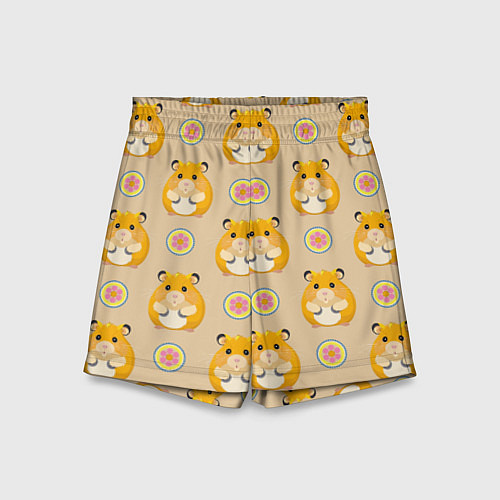 Детские шорты Хомяк и цветок / 3D-принт – фото 1