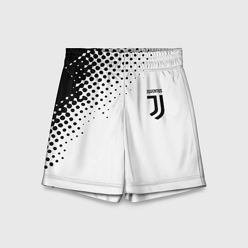 Детские шорты Juventus sport black geometry / 3D-принт – фото 1