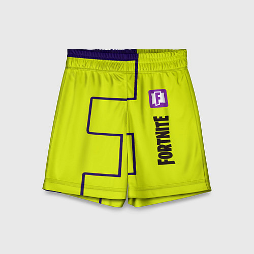 Детские шорты Fortnite logo yellow game / 3D-принт – фото 1