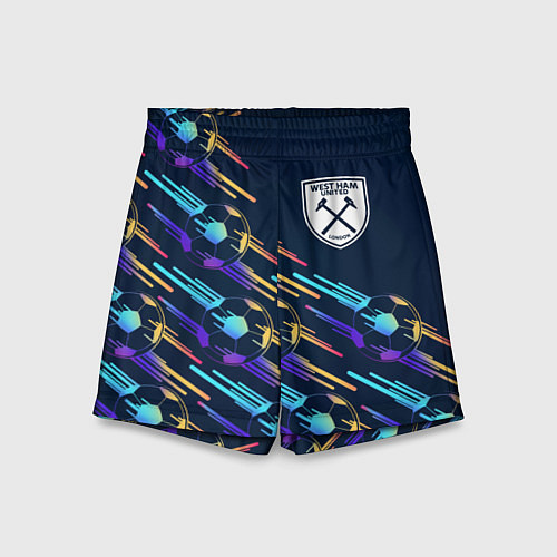 Детские шорты West Ham градиентные мячи / 3D-принт – фото 1