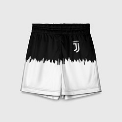Шорты детские Juventus белый огонь текстура, цвет: 3D-принт