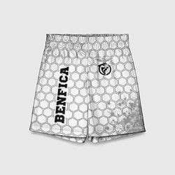 Шорты детские Benfica sport на светлом фоне вертикально, цвет: 3D-принт