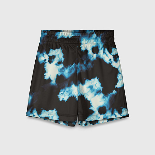 Детские шорты Чёрно синий тай дай / 3D-принт – фото 1