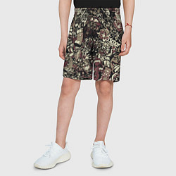 Шорты детские Граффити патерн, цвет: 3D-принт — фото 2