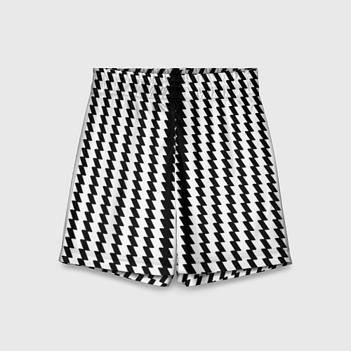 Детские шорты Чёрно-белые вертикальные полосы / 3D-принт – фото 1