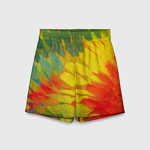 Детские шорты Абстракция цветение акрил / 3D-принт – фото 1