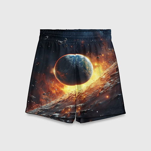 Детские шорты Космос и планета / 3D-принт – фото 1