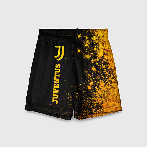 Детские шорты Juventus - gold gradient по-вертикали / 3D-принт – фото 1