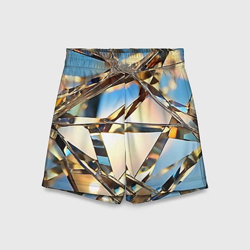 Детские шорты Грани стекла / 3D-принт – фото 1