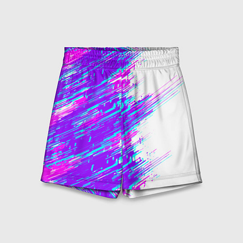 Детские шорты Neon glitch / 3D-принт – фото 1