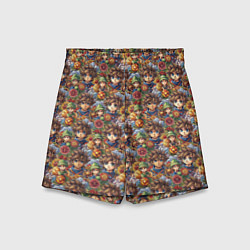 Детские шорты Аниме парень паттерн