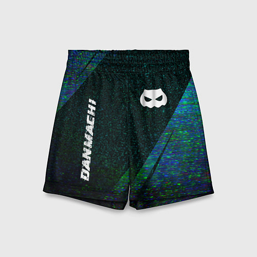 Детские шорты DanMachi glitch blue / 3D-принт – фото 1