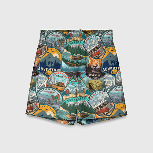 Детские шорты Adventure stickers / 3D-принт – фото 1